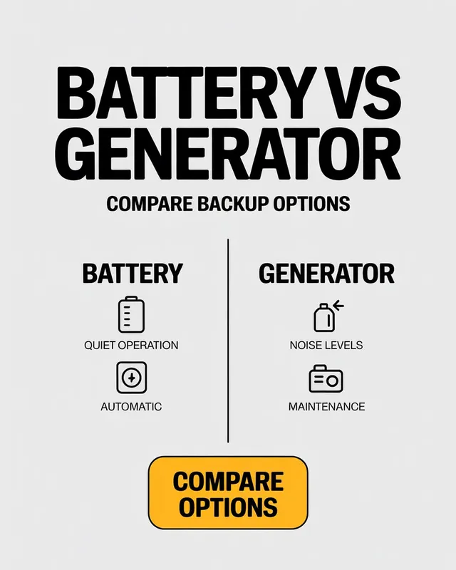 Sample ad creative: battery vs generator