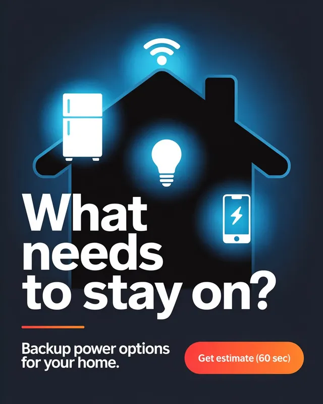 Sample ad creative: what stays on in an outage