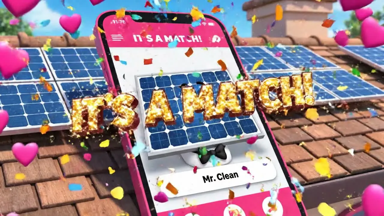 Sample video hook: panels find a match