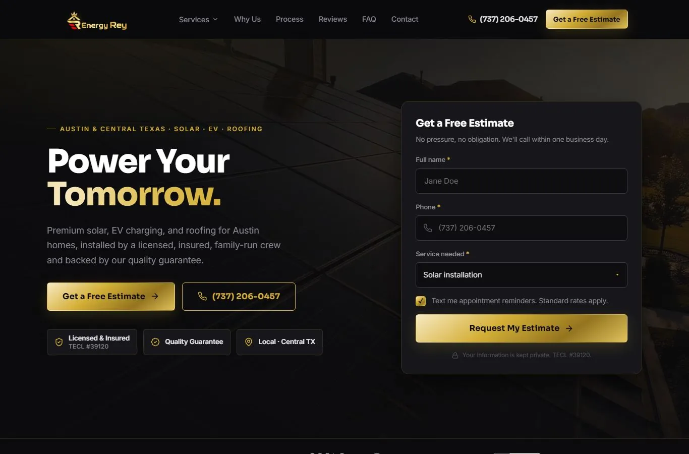 Energy Rey website