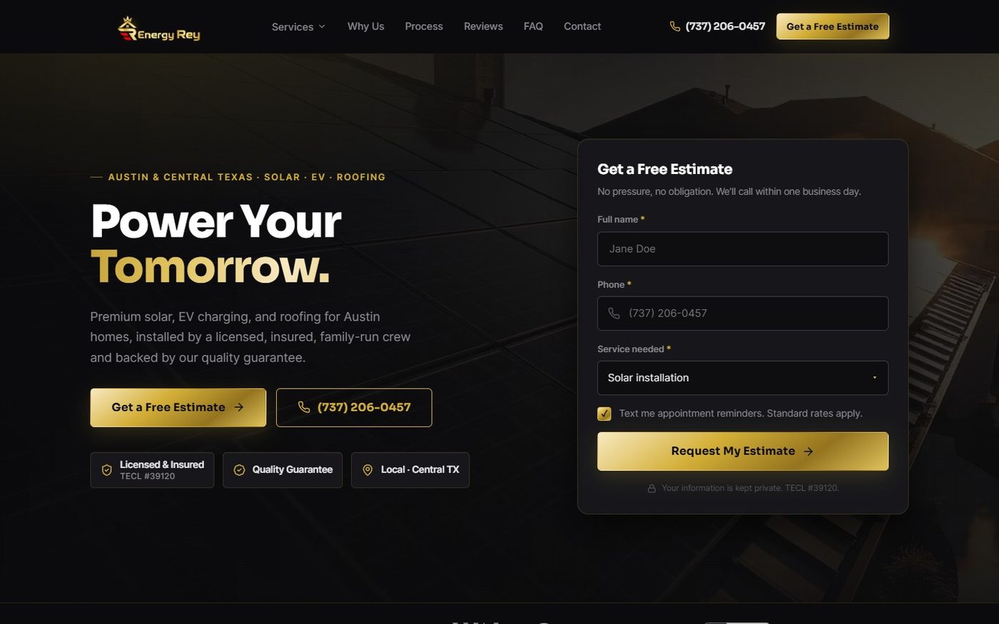 Energy Rey website