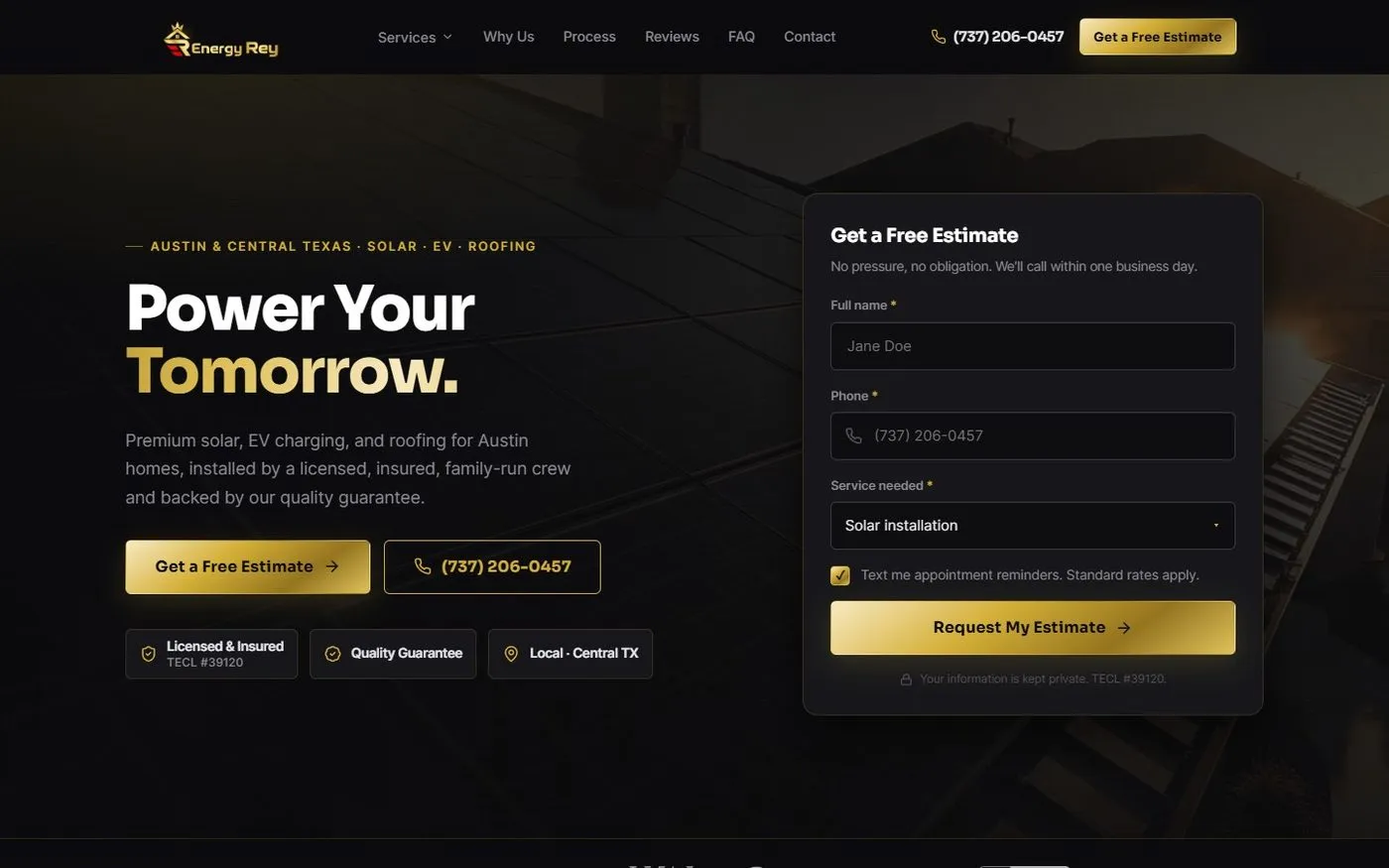 Energy Rey website